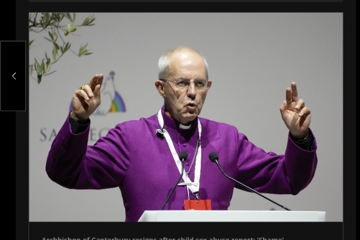 Archibishop of Canterburry Resignation Amid Abuse Investigations